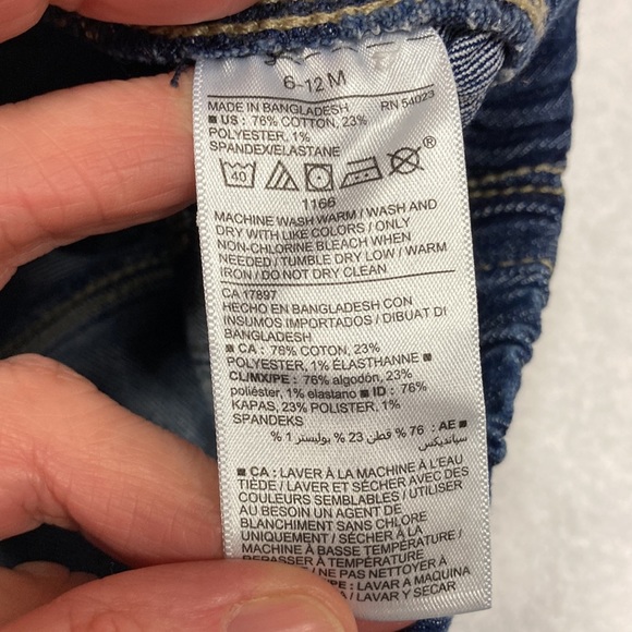 Old navy denim ruffle bloomer girls 6/12m - Picture 6 of 6